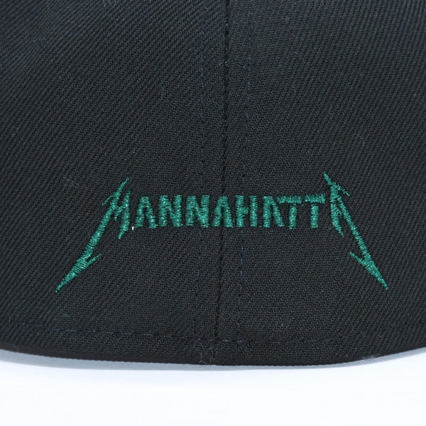 新品未使用 MANNAHATTA NYC マナハッタ NYC FUEGO LOGO NEWERA 59FIFTY サイズ7 3/8(58.7cm) ブラック グリーン ニューヨークヤンキース 中古 4a005964