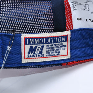 新品未使用 SAINT Mxxxxxxx セントマイケル MESH CAP LIFE STYLE ネイビー レッド SM-MK1-0000-077 キャップ 中古 4a005970