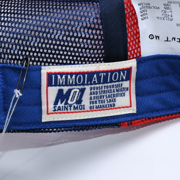 新品未使用 SAINT Mxxxxxxx セントマイケル MESH CAP LIFE STYLE ネイビー レッド SM-MK1-0000-077 キャップ 中古 4a005970