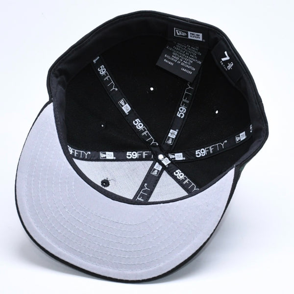 新品未使用 MANNAHATTA NYC マナハッタ NYC FUEGO LOGO NEWERA 59FIFTY サイズ7 3/8(58.7cm) ブラック グリーン ニューヨークヤンキース 中古 4a005964