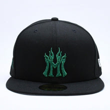 画像をギャラリービューアに読み込む, 新品未使用 MANNAHATTA NYC マナハッタ NYC FUEGO LOGO NEWERA 59FIFTY サイズ7 3/8(58.7cm) ブラック グリーン ニューヨークヤンキース 中古 4a005964