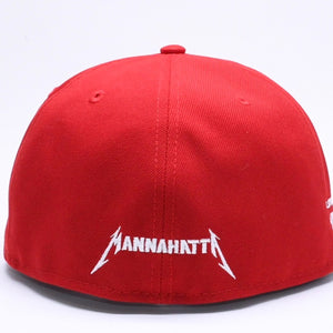 新品未使用 MANNAHATTA NYC マナハッタ NYC FUEGO LOGO NEWERA 59FIFTY サイズ7 3/8(58.7cm) レッド ニューヨークヤンキース 中古 4a005966