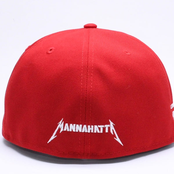 新品未使用 MANNAHATTA NYC マナハッタ NYC FUEGO LOGO NEWERA 59FIFTY サイズ7 3/8(58.7cm) レッド ニューヨークヤンキース 中古 4a005966