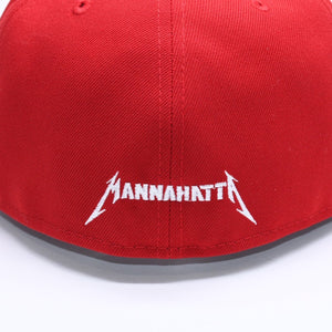 新品未使用 MANNAHATTA NYC マナハッタ NYC FUEGO LOGO NEWERA 59FIFTY サイズ7 3/8(58.7cm) レッド ニューヨークヤンキース 中古 4a005966