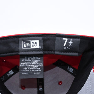 新品未使用 MANNAHATTA NYC マナハッタ NYC FUEGO LOGO NEWERA 59FIFTY サイズ7 3/8(58.7cm) レッド ニューヨークヤンキース 中古 4a005966