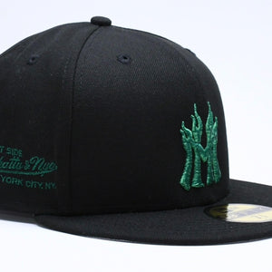 新品未使用 MANNAHATTA NYC マナハッタ NYC FUEGO LOGO NEWERA 59FIFTY サイズ7 3/8(58.7cm) ブラック グリーン ニューヨークヤンキース 中古 4a005964