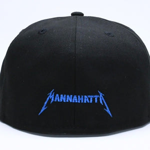 新品未使用 MANNAHATTA NYC マナハッタ NYC FUEGO LOGO NEWERA 59FIFTY サイズ7 3/8(58.7cm) ブラック ブルー ニューヨークヤンキース 中古 4a005965