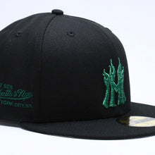 画像をギャラリービューアに読み込む, 新品未使用 MANNAHATTA NYC マナハッタ NYC FUEGO LOGO NEWERA 59FIFTY サイズ7 3/8(58.7cm) ブラック グリーン ニューヨークヤンキース 中古 4a005964