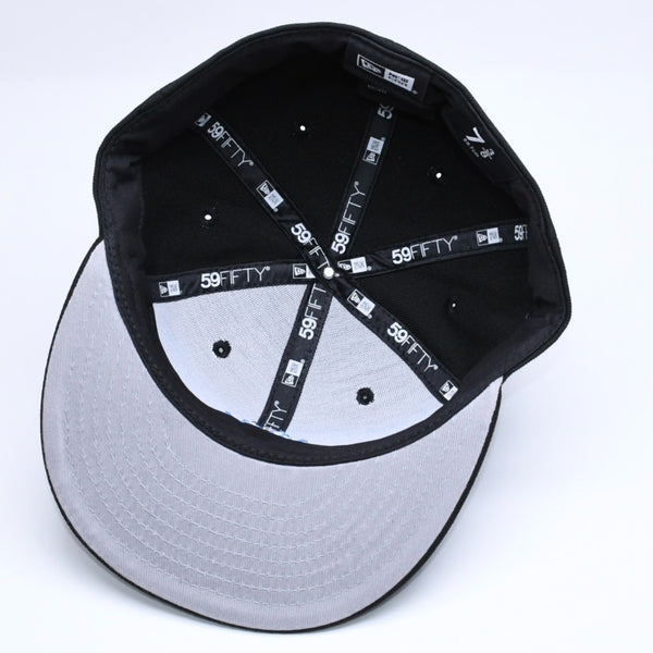 新品未使用 MANNAHATTA NYC マナハッタ NYC FUEGO LOGO NEWERA 59FIFTY サイズ7 3/8(58.7cm) ブラック ブルー ニューヨークヤンキース 中古 4a005965
