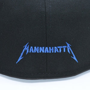 新品未使用 MANNAHATTA NYC マナハッタ NYC FUEGO LOGO NEWERA 59FIFTY サイズ7 3/8(58.7cm) ブラック ブルー ニューヨークヤンキース 中古 4a005965