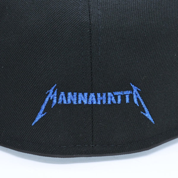 新品未使用 MANNAHATTA NYC マナハッタ NYC FUEGO LOGO NEWERA 59FIFTY サイズ7 3/8(58.7cm) ブラック ブルー ニューヨークヤンキース 中古 4a005965