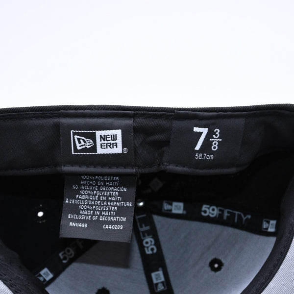 新品未使用 MANNAHATTA NYC マナハッタ NYC FUEGO LOGO NEWERA 59FIFTY サイズ7 3/8(58.7cm) ブラック ブルー ニューヨークヤンキース 中古 4a005965