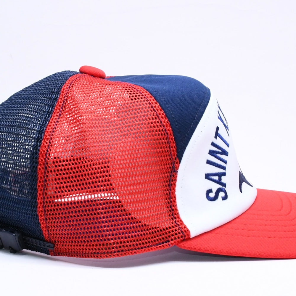 新品未使用 SAINT Mxxxxxxx セントマイケル MESH CAP LIFE STYLE ネイビー レッド SM-MK1-0000-077 キャップ 中古 4a005968