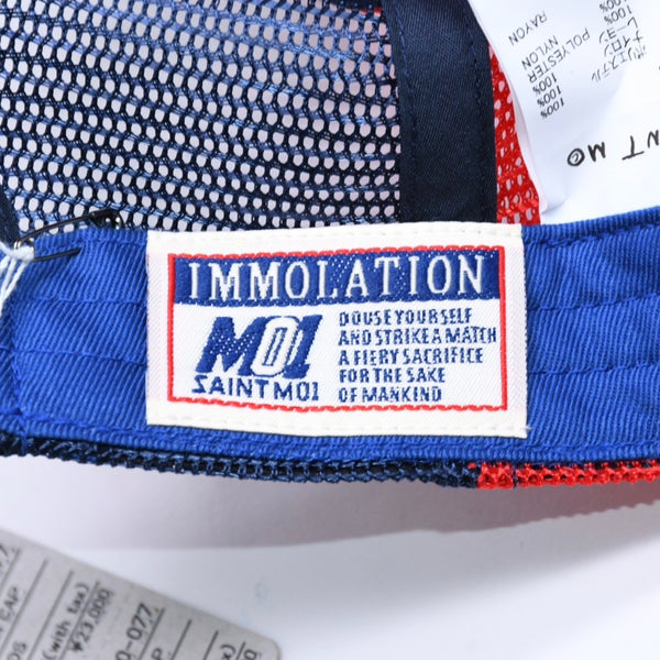 新品未使用 SAINT Mxxxxxxx セントマイケル MESH CAP LIFE STYLE ネイビー レッド SM-MK1-0000-077 キャップ 中古 4a005968