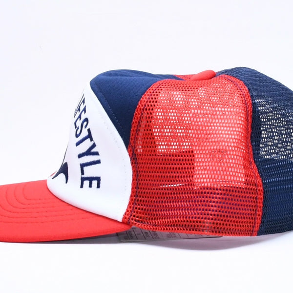 新品未使用 SAINT Mxxxxxxx セントマイケル MESH CAP LIFE STYLE ネイビー レッド SM-MK1-0000-077 キャップ 中古 4a005967