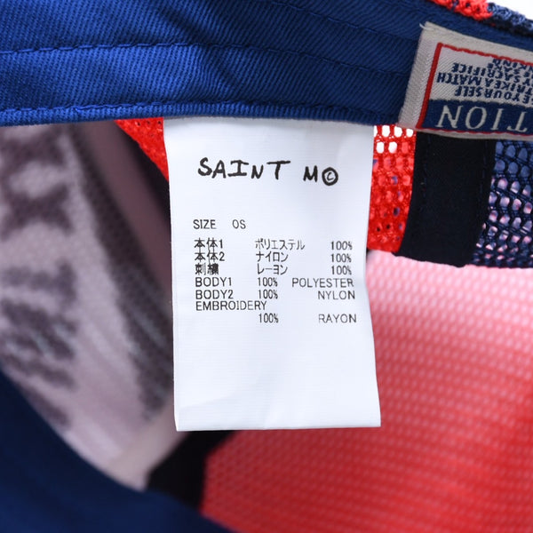 新品未使用 SAINT Mxxxxxxx セントマイケル MESH CAP LIFE STYLE ネイビー レッド SM-MK1-0000-077 キャップ 中古 4a005967