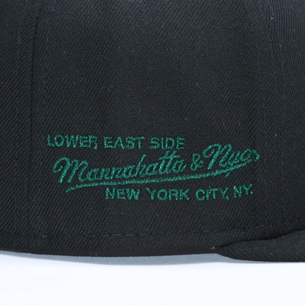 新品未使用 MANNAHATTA NYC マナハッタ NYC FUEGO LOGO NEWERA 59FIFTY サイズ7 3/8(58.7cm) ブラック グリーン ニューヨークヤンキース 中古 4a005964
