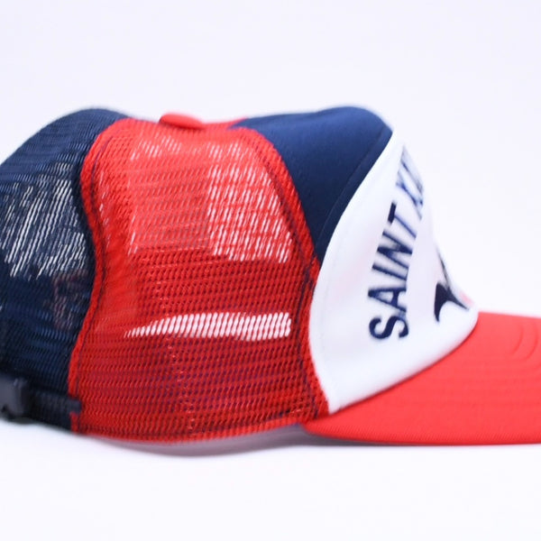 新品未使用 SAINT Mxxxxxxx セントマイケル MESH CAP LIFE STYLE ネイビー レッド SM-MK1-0000-077 キャップ 中古 4a005969