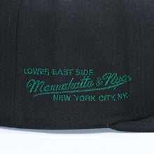 画像をギャラリービューアに読み込む, 新品未使用 MANNAHATTA NYC マナハッタ NYC FUEGO LOGO NEWERA 59FIFTY サイズ7 3/8(58.7cm) ブラック グリーン ニューヨークヤンキース 中古 4a005964