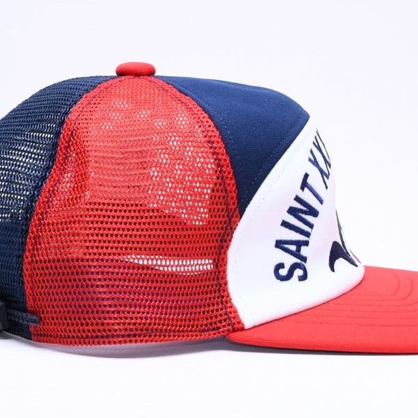 新品未使用 SAINT Mxxxxxxx セントマイケル MESH CAP LIFE STYLE ネイビー レッド SM-MK1-0000-077 キャップ 中古 4a005970