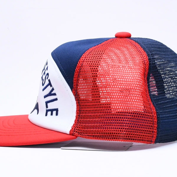 新品未使用 SAINT Mxxxxxxx セントマイケル MESH CAP LIFE STYLE ネイビー レッド SM-MK1-0000-077 キャップ 中古 4a005970