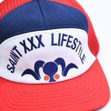 画像をギャラリービューアに読み込む, 新品未使用 SAINT Mxxxxxxx セントマイケル MESH CAP LIFE STYLE ネイビー レッド SM-MK1-0000-077 キャップ 中古 4a005970