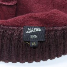 Load the image into the gallery viewer. 新品未使用 JEAN PAUL GAULTIER HOMME ジャンポール ゴルチエ オム クロスビジュービーニー 560-5-03-560-0 ブラウン ボルドー 48サイズ シルバー金具 中古 4a005961