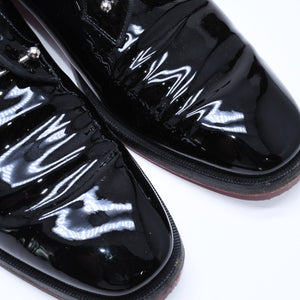 Christian Louboutin クリスチャンルブタン ドレスシューズ Chambeliss シャンブリス パテントレザー オックスフォード 靴 ブラック サイズ43 美品 中古 4a006032