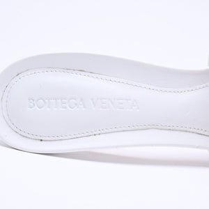 BOTTEGAVENETA ボッテガヴェネタ PADDED MULES パデッド ミュール サンダル 729764 サイズ36 1/2 ホワイト ブラウン 美品 中古 4a005944