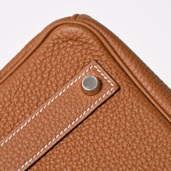 新品同様品 HERMES エルメス バーキン40 ゴールド トゴ 40cm W刻印 シルバー金具 ハンドバッグ 中古 4a005972