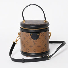 極美品 LOUIS VUITTON ルイヴィトン カンヌ ショルダーバッグ M43986 モノグラムリバース ブラウン ブラック 中古 4a005978
