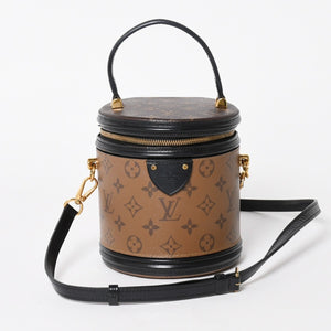 極美品 LOUIS VUITTON ルイヴィトン カンヌ ショルダーバッグ M43986 モノグラムリバース ブラウン ブラック 中古 4a005978