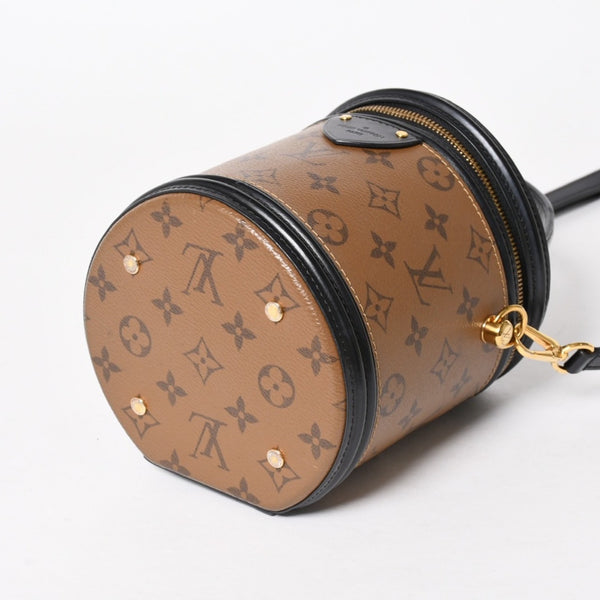 極美品 LOUIS VUITTON ルイヴィトン カンヌ ショルダーバッグ M43986 モノグラムリバース ブラウン ブラック 中古 4a005978