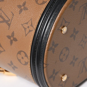 極美品 LOUIS VUITTON ルイヴィトン カンヌ ショルダーバッグ M43986 モノグラムリバース ブラウン ブラック 中古 4a005978