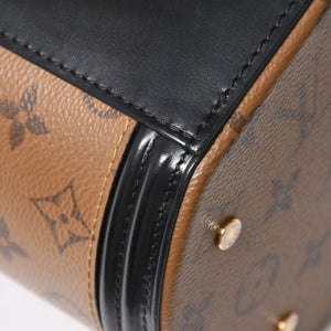 極美品 LOUIS VUITTON ルイヴィトン カンヌ ショルダーバッグ M43986 モノグラムリバース ブラウン ブラック 中古 4a005978