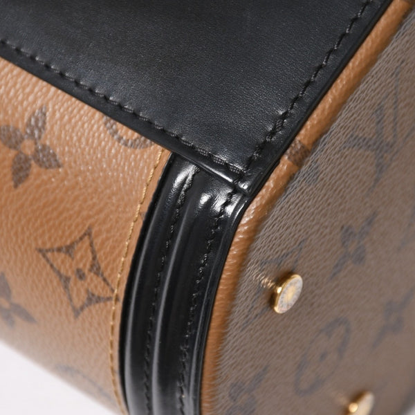 極美品 LOUIS VUITTON ルイヴィトン カンヌ ショルダーバッグ M43986 モノグラムリバース ブラウン ブラック 中古 4a005978