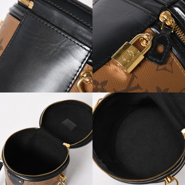 極美品 LOUIS VUITTON ルイヴィトン カンヌ ショルダーバッグ M43986 モノグラムリバース ブラウン ブラック 中古 4a005978