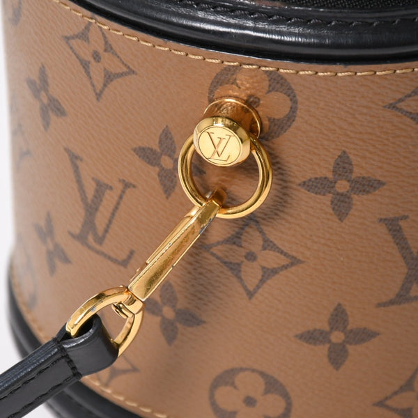 極美品 LOUIS VUITTON ルイヴィトン カンヌ ショルダーバッグ M43986 モノグラムリバース ブラウン ブラック 中古 4a005978