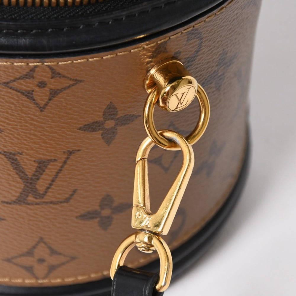 極美品 LOUIS VUITTON ルイヴィトン カンヌ ショルダーバッグ M43986 モノグラムリバース ブラウン ブラック 中古 4a005978