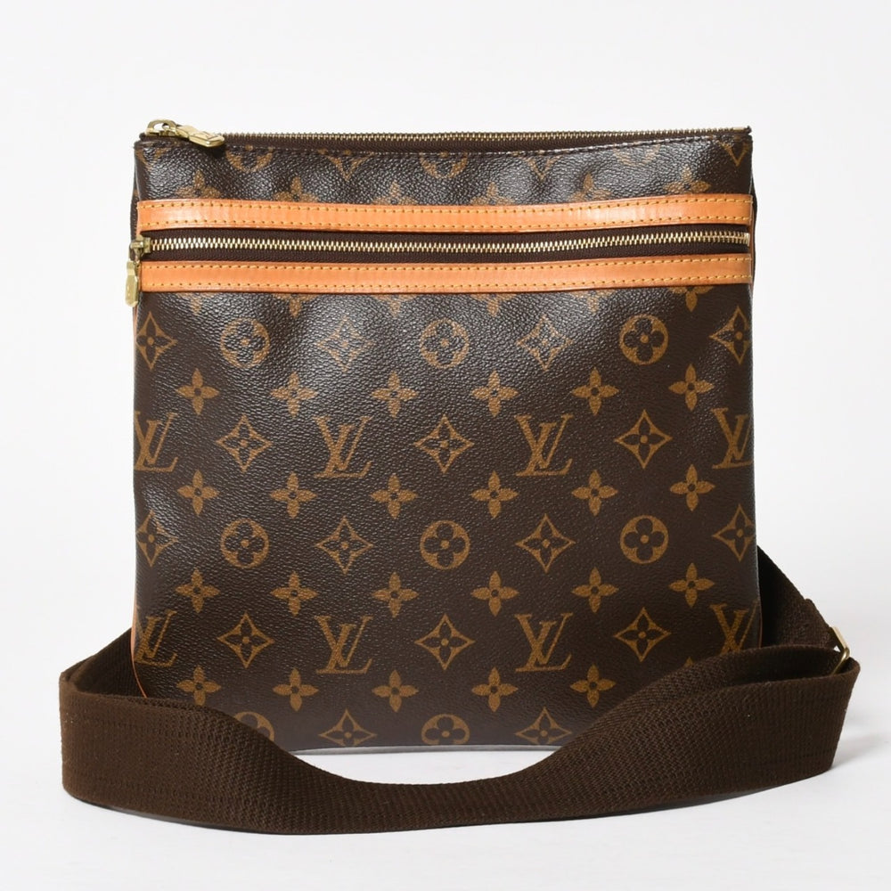 極美品 LOUIS VUITTON ルイヴィトン ポシェット ボスフォール ショルダーバッグ M40044 モノグラムキャンバス MI0056 ブラウン ゴールド金具 中古 4a005822