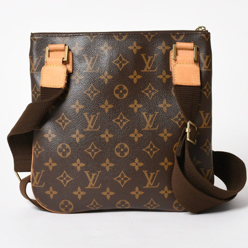 極美品 LOUIS VUITTON ルイヴィトン ポシェット ボスフォール ショルダーバッグ M40044 モノグラムキャンバス MI0056 ブラウン ゴールド金具 中古 4a005822