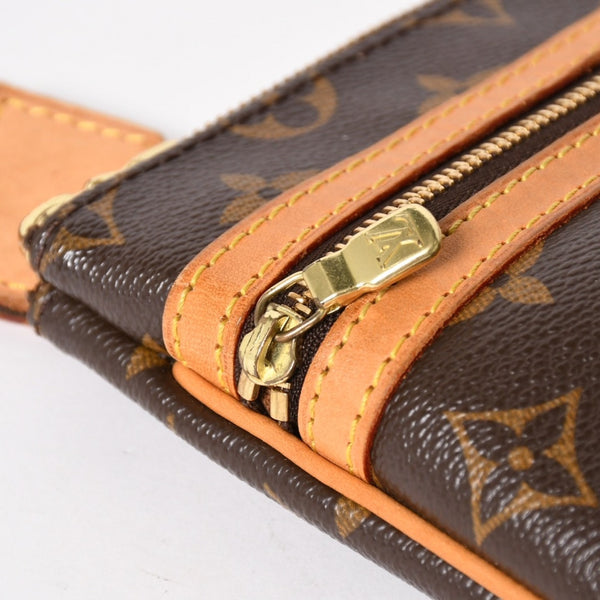 極美品 LOUIS VUITTON ルイヴィトン ポシェット ボスフォール ショルダーバッグ M40044 モノグラムキャンバス MI0056 ブラウン ゴールド金具 中古 4a005822
