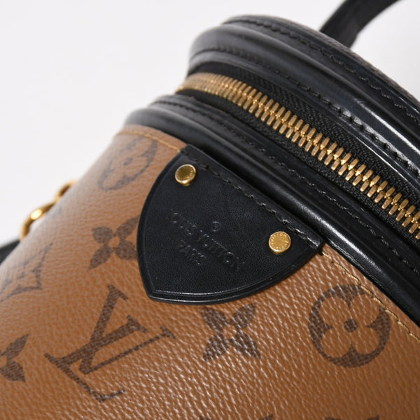 極美品 LOUIS VUITTON ルイヴィトン カンヌ ショルダーバッグ M43986 モノグラムリバース ブラウン ブラック 中古 4a005978