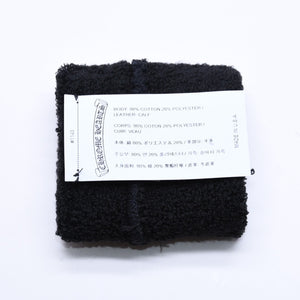 新品未使用 CHROME HEARTS クロムハーツ SWEATBAND WRIST スウェットバンド リストバンド ONE SIZE CHクロスパッチ ハラコ ゼブラ 中古 4a005982