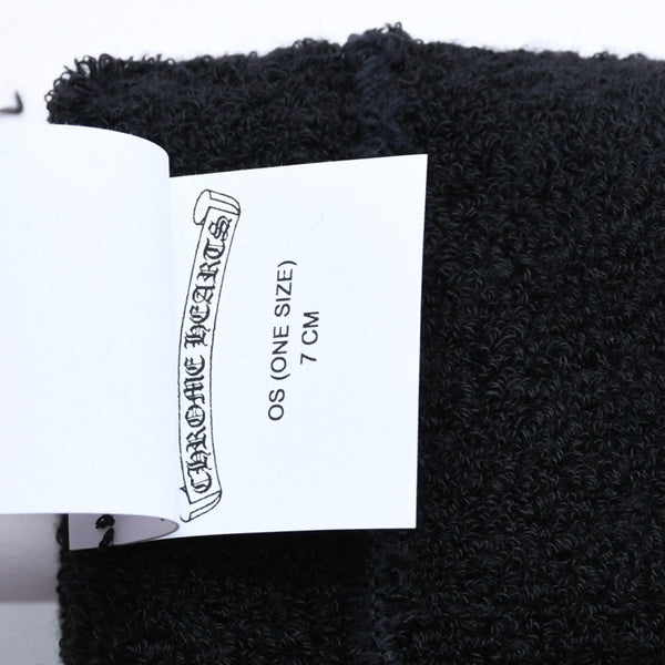新品未使用 CHROME HEARTS クロムハーツ SWEATBAND WRIST スウェットバンド リストバンド ONE SIZE CHクロスパッチ ハラコ ゼブラ 中古 4a005982