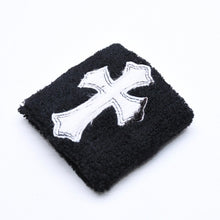 画像をギャラリービューアに読み込む, 新品未使用 CHROME HEARTS クロムハーツ SWEATBAND WRIST スウェットバンド リストバンド ONE SIZE CHクロスパッチ ハラコ ゼブラ 中古 4a005984
