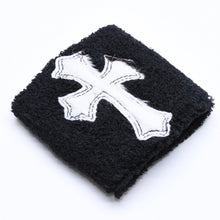 画像をギャラリービューアに読み込む, 新品未使用 CHROME HEARTS クロムハーツ SWEATBAND WRIST スウェットバンド リストバンド ONE SIZE CHクロスパッチ ハラコ ゼブラ 中古 4a005984