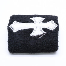 画像をギャラリービューアに読み込む, 新品未使用 CHROME HEARTS クロムハーツ SWEATBAND WRIST スウェットバンド リストバンド ONE SIZE CHクロスパッチ ハラコ ゼブラ 中古 4a005984