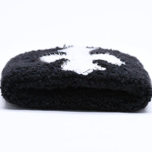 新品未使用 CHROME HEARTS クロムハーツ SWEATBAND WRIST スウェットバンド リストバンド ONE SIZE CHクロスパッチ ハラコ ゼブラ 中古 4a005984