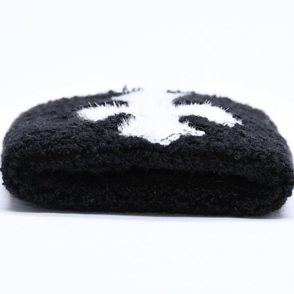 新品未使用 CHROME HEARTS クロムハーツ SWEATBAND WRIST スウェットバンド リストバンド ONE SIZE CHクロスパッチ ハラコ ゼブラ 中古 4a005984